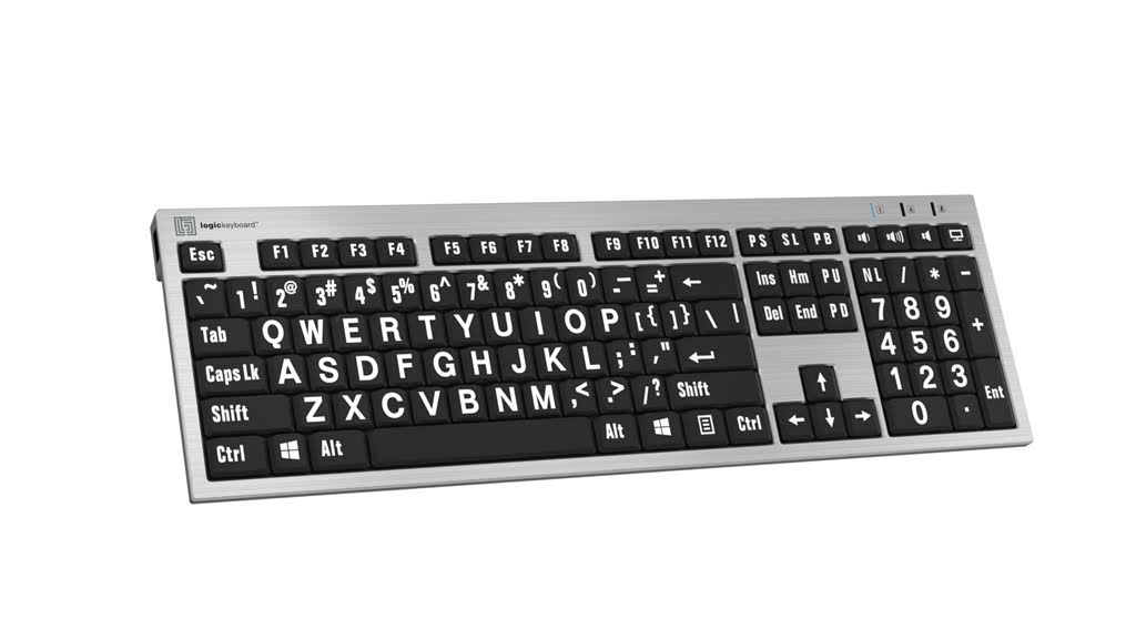 Large Print PC Slim Line Keyboard S1617