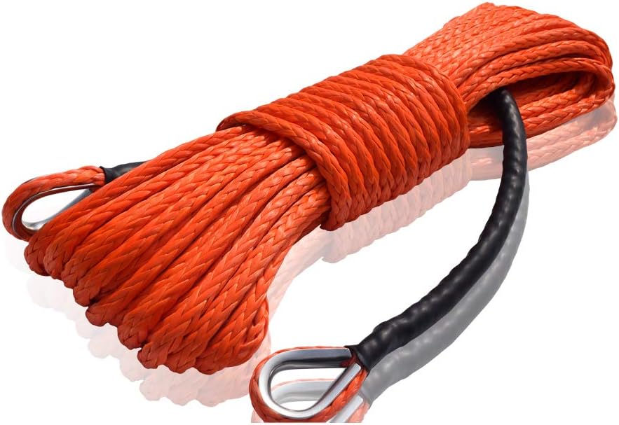 3/8" x 84ft Orange Synthetic Winch Rope Extension B664366