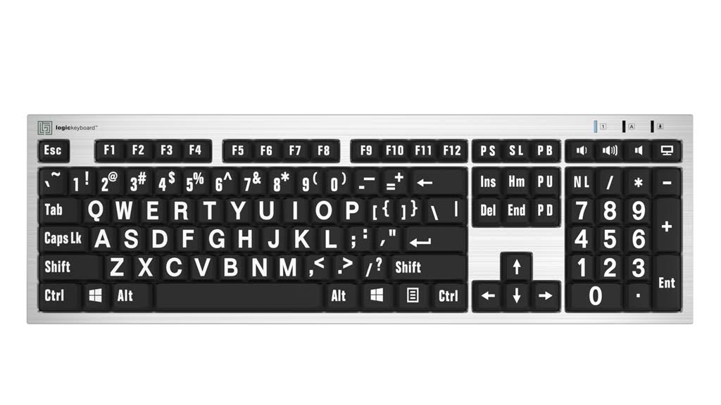 Large Print PC Slim Line Keyboard S1617
