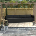 4 Piece Poly Rattan Patio Sofa Set with Cushions S1976
