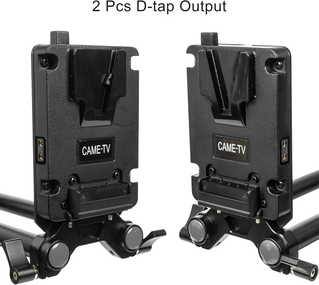 Mini V-Mount Battery Plate with 2 D-tap Outputs 15mm Rod System E5869