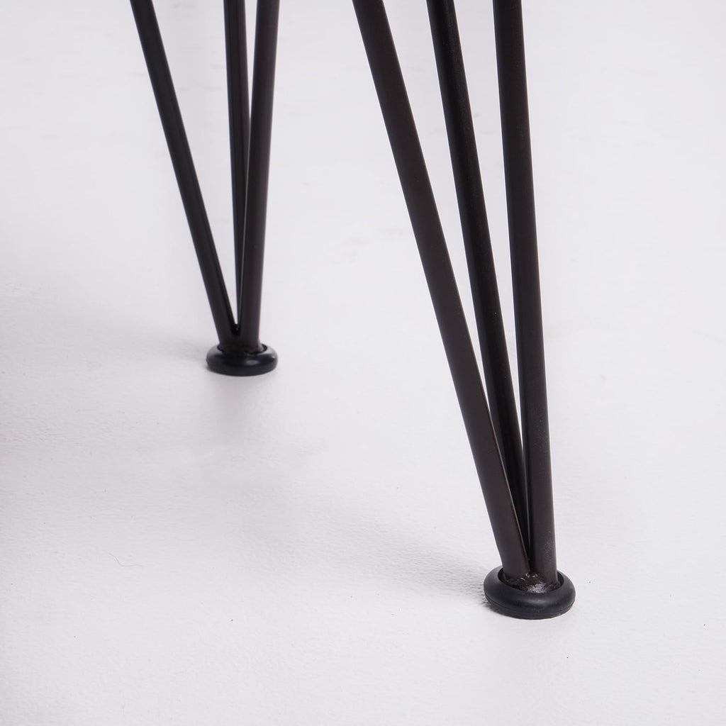 Teak Finish Iron and Acacia Wood Bench I739296
