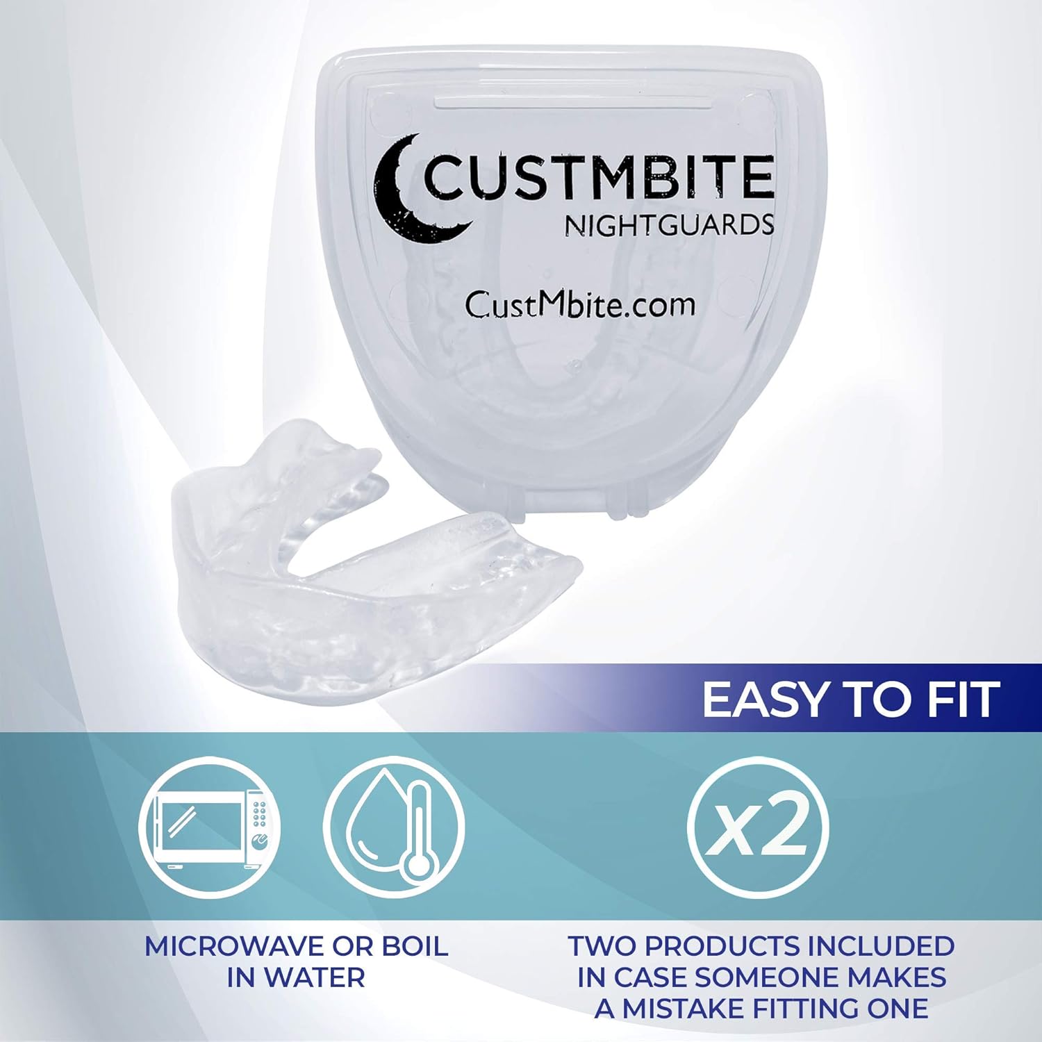 Clear Nightguard for Teeth Grinding, 2 Pack J55079