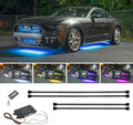 4pc Multi-Color LED Underbody Lighting Kit for Cars with Remote V372916