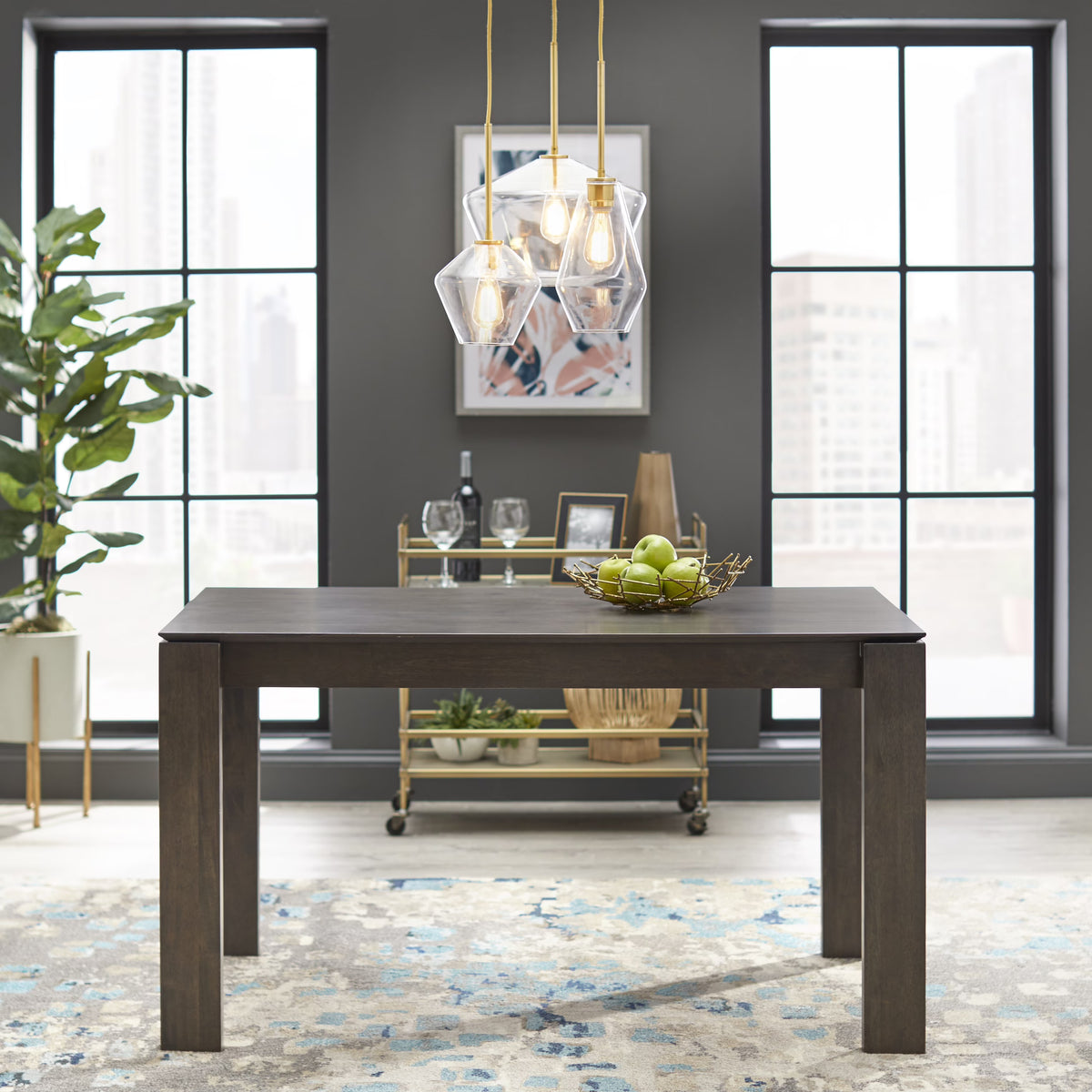 Rustic Gray Rectangular Dining Table N850586