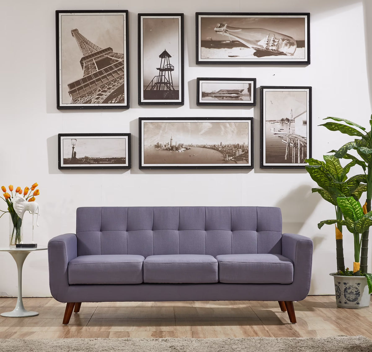 Square Arms Sofa L915