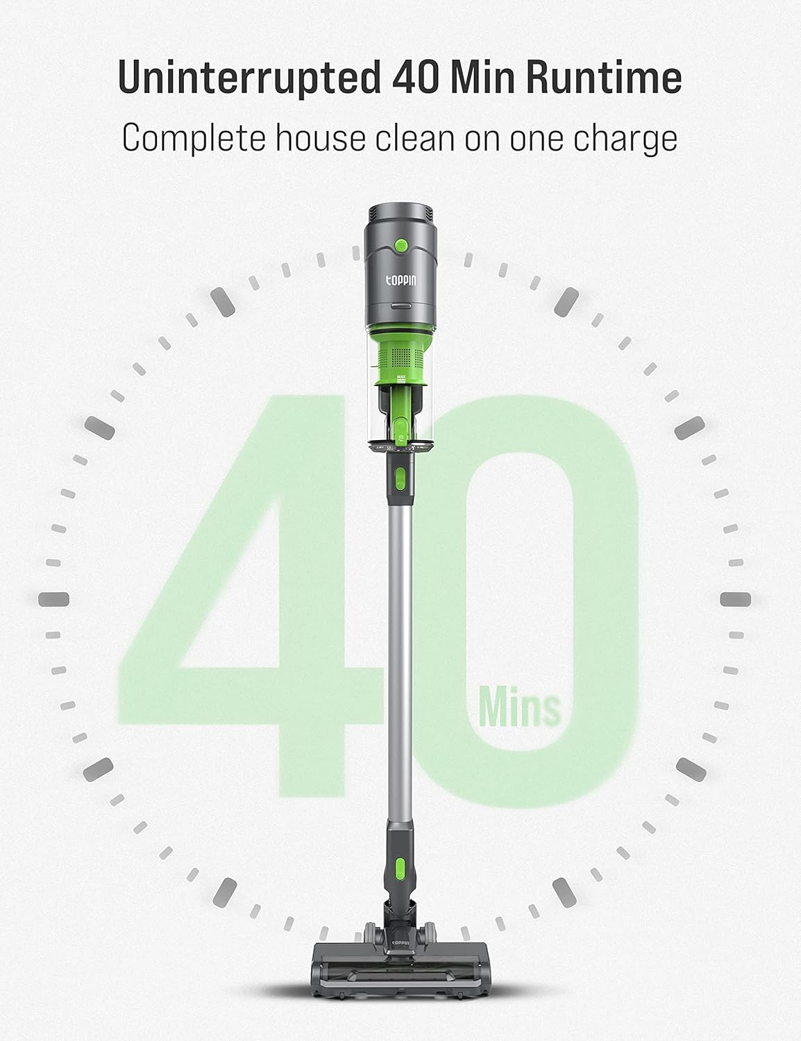 Cordless Stick Vacuum Cleaner with Detachable Battery V833827