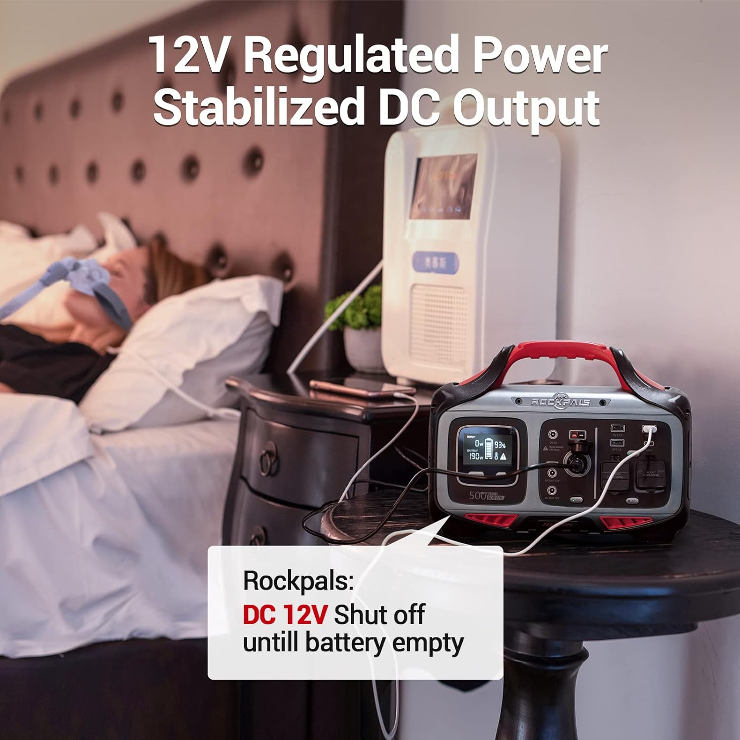 Portable Power Station 500W 505Wh Solar Generator with 2 AC Outlet M68530