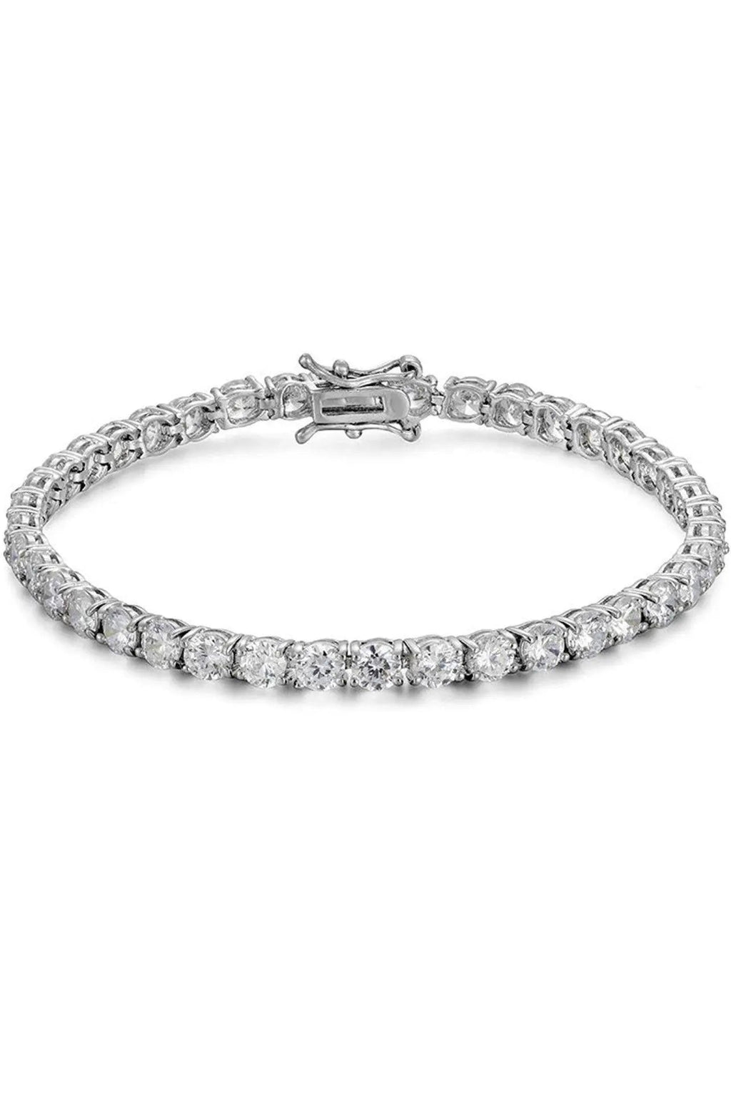 7MM 925 Sterling Silver Cubic Zirconia Tennis Bracelet Y337