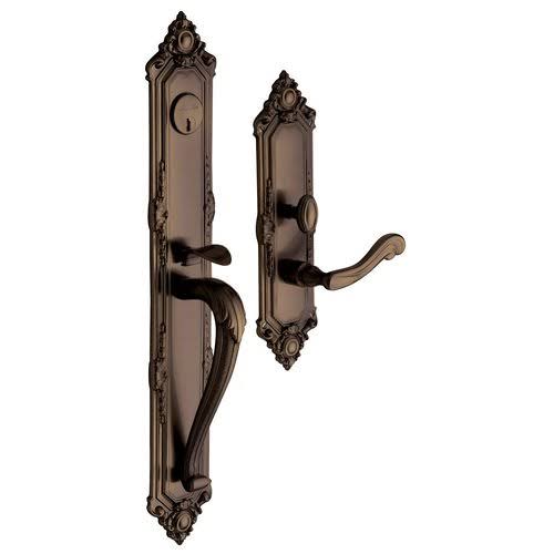 Satin Chrome Single Cylinder Mortise Handleset Trim U126475