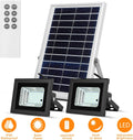 Solar Flood Lights Outdoor Remote, Dual 42 LEDs 6500K, Dusk to Dawn, 16.4ft Separated Cables, IP65 Waterproof A12052
