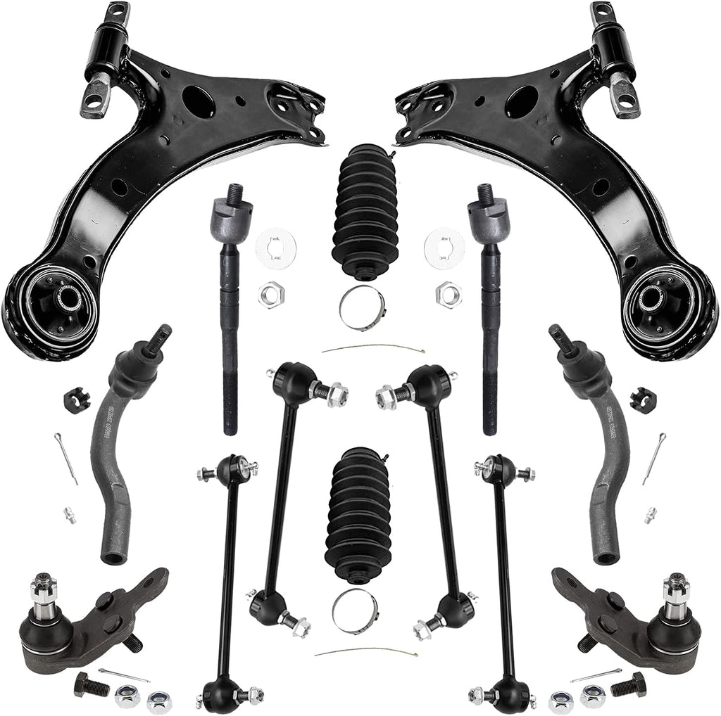 Front Lower Control Arms Ball Joints Sway Bars Tie Rods for 2007-2011 Toyota Camry D767910