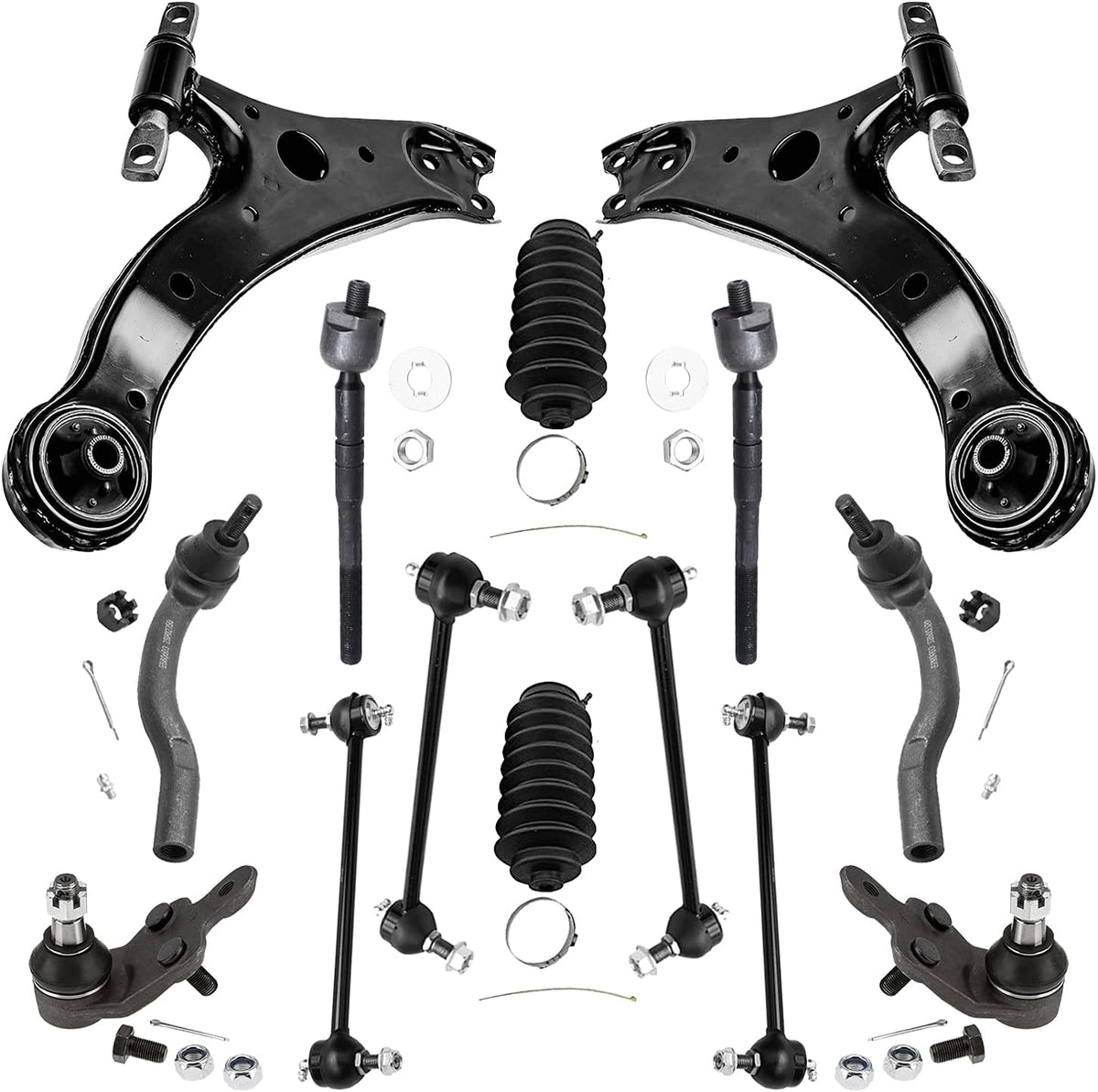 Front Lower Control Arms Ball Joints Sway Bars Tie Rods for 2007-2011 Toyota Camry D767910