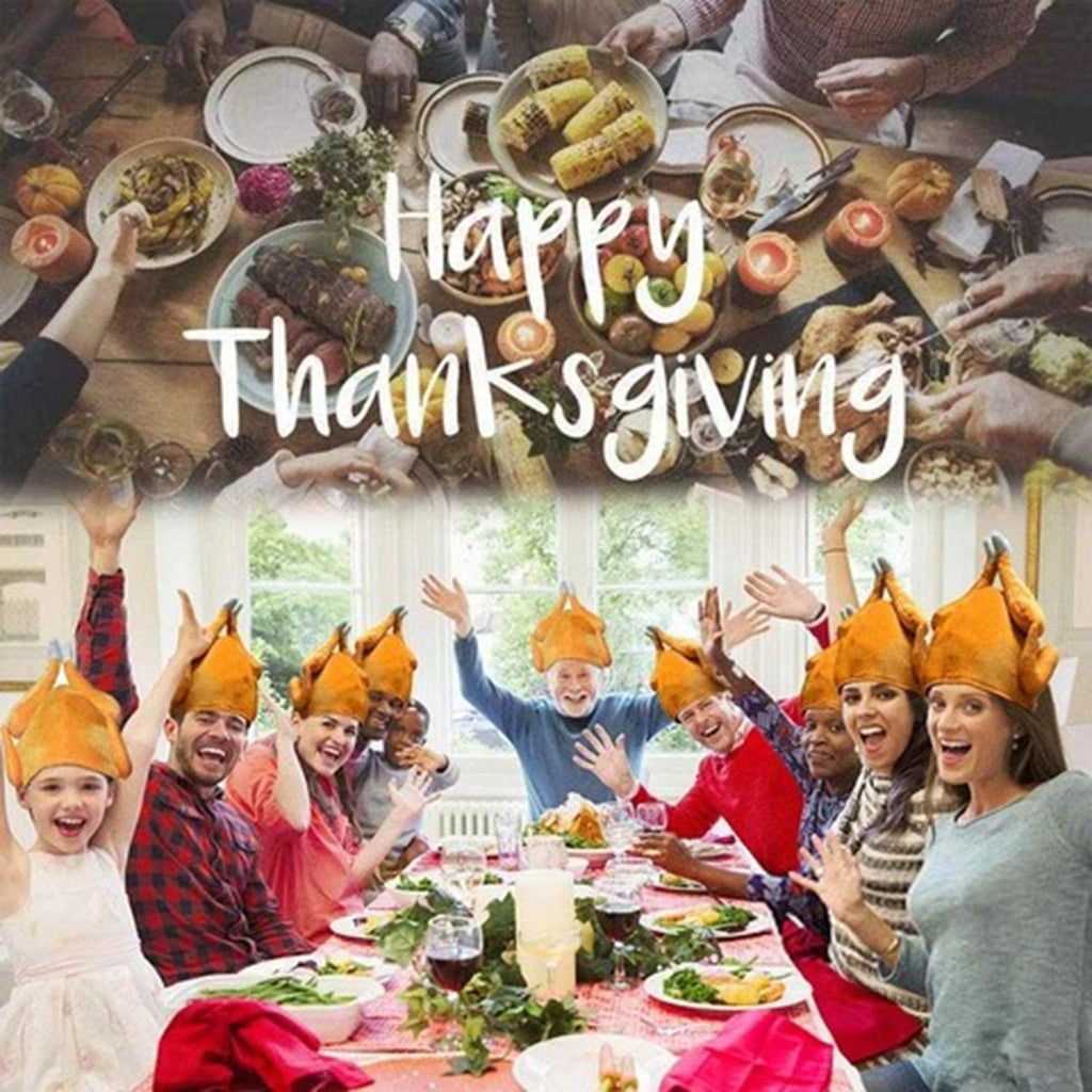 Turkey Thanksgiving Hat Novelty Cooked Chicken Dance Bird Costume Hat M7618