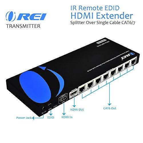 1x8 HDMI Extender Splitter Over Single Cable CAT6/7 1080p with IR Remote G383