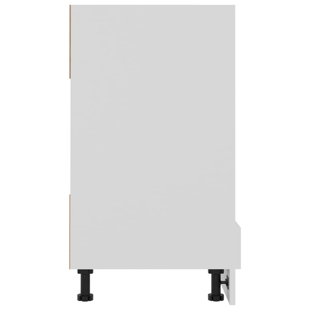 White Oven Cabinet Engineered Wood X8146
