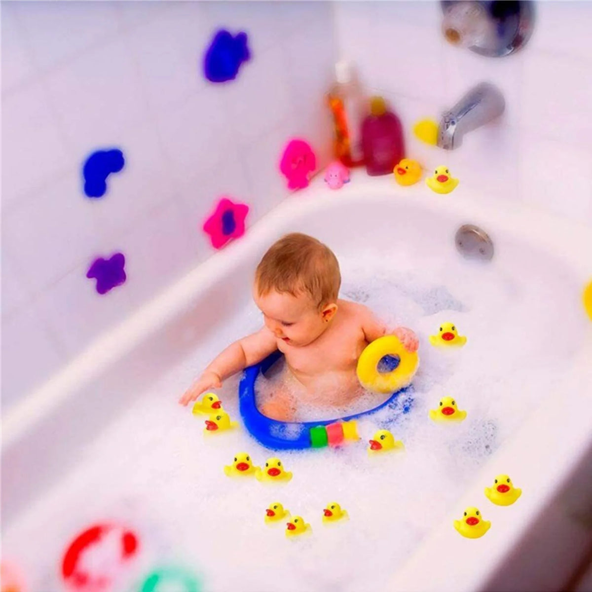 80 Count Mini Rubber Duck Bath Toy O21740