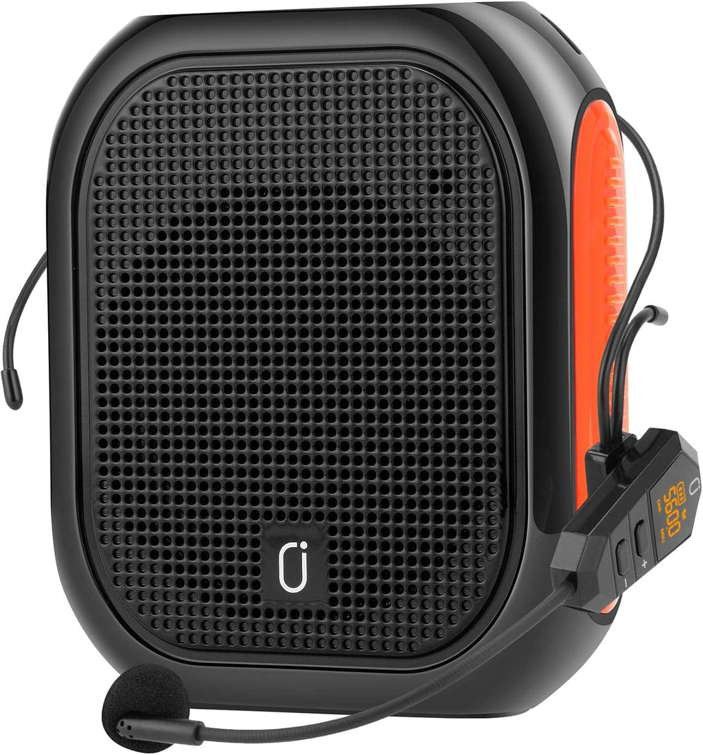 Portable Voice Amplifier with Wireless Microphone Headset and Waistband, Rechargeable PA System, Pack of 2 R3428