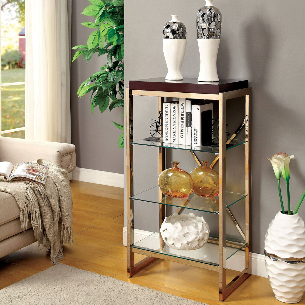 Gold Metal 3-Shelf Pier Cabinet L38597