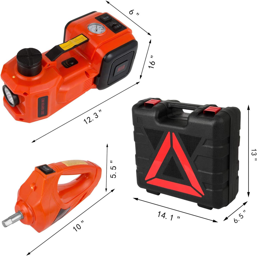 Electric Car Jack 3 Ton with Tire Inflator Pump and Electric Wrench N786