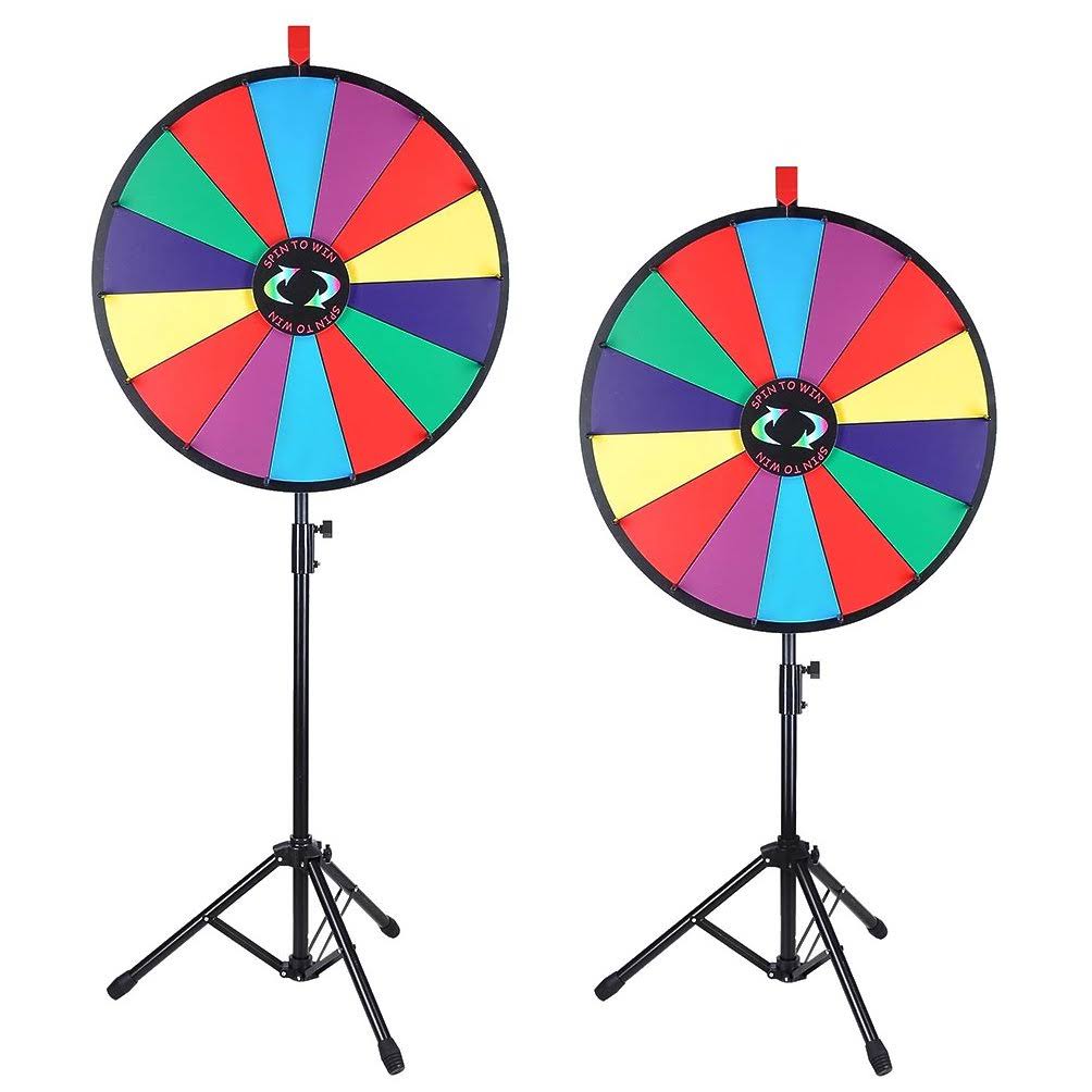 24x22 Color Prize Wheel with Folding Tripod Floor Stand B407