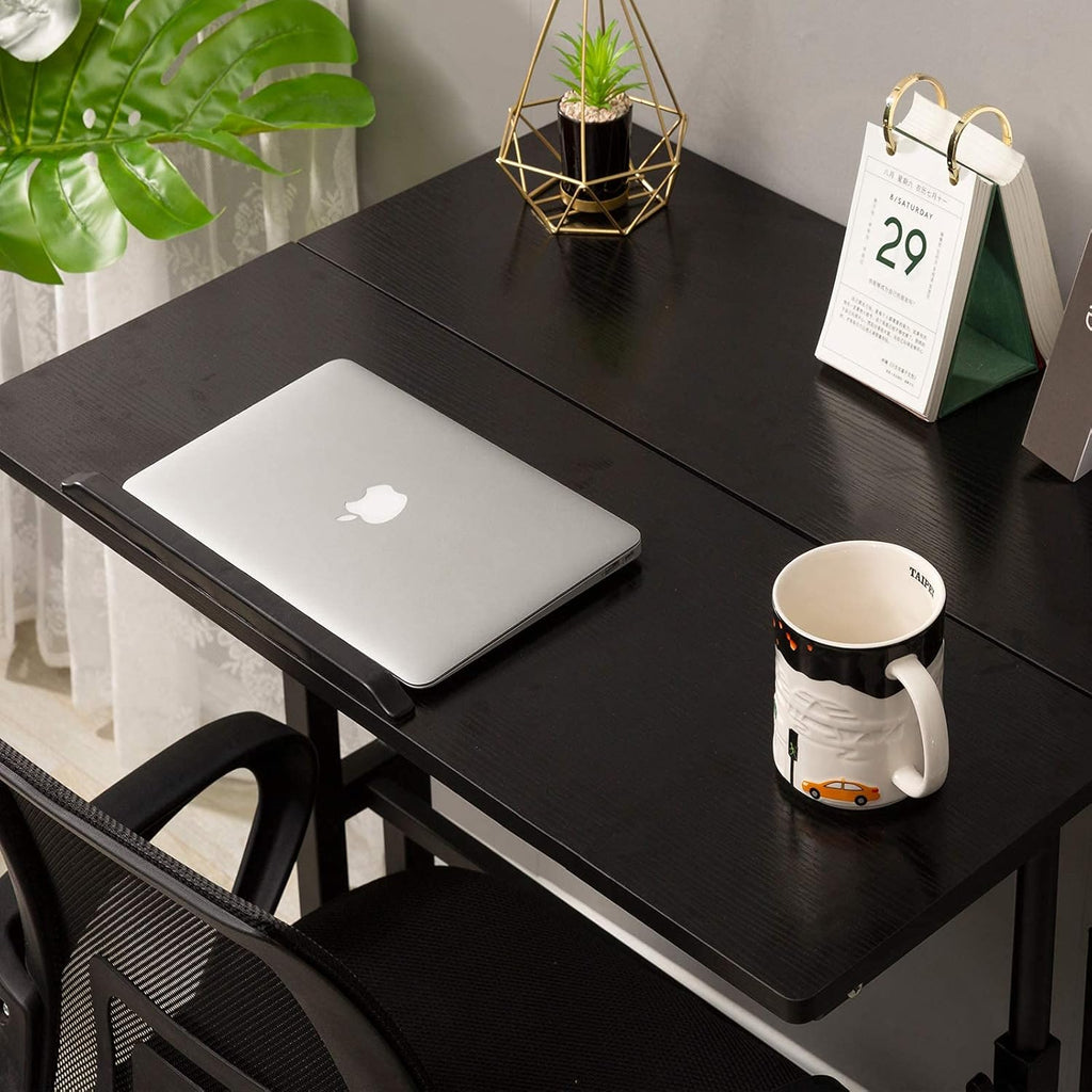 Black Mobile Standing Desk on Wheels Adjustable M2224
