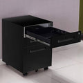 Black 3-Drawer Mobile Vertical Filing Cabinet X93971