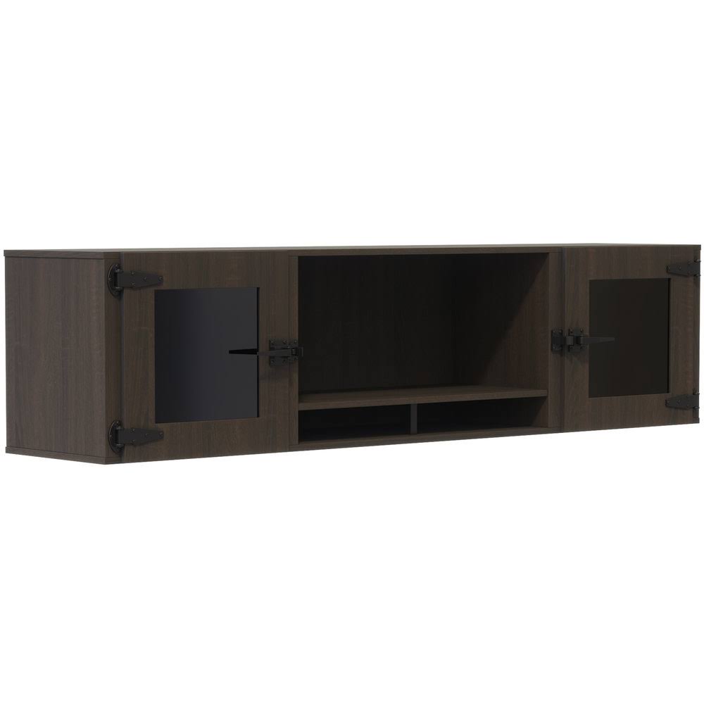 Wall-Mounted Hutch with Glass Doors A9240