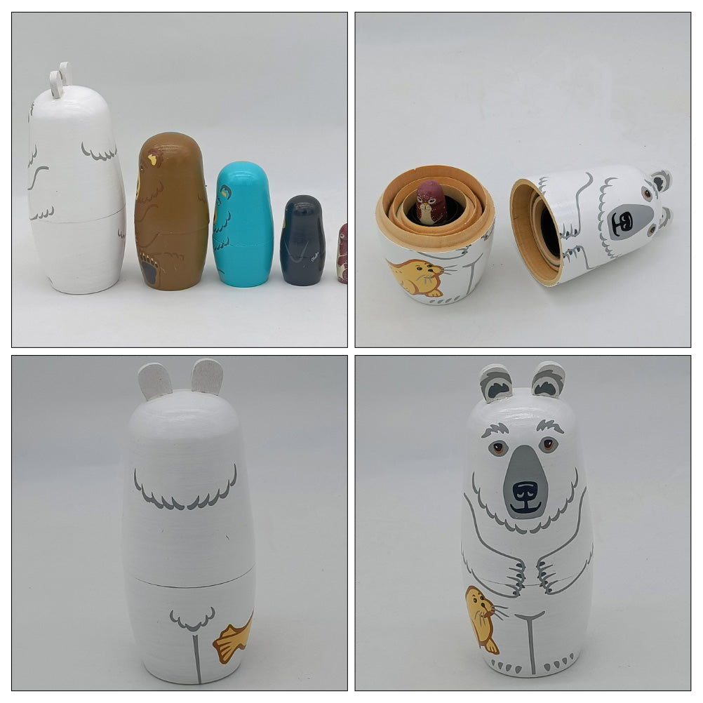 Wooden Russian Stacking Dolls Nesting Dolls I6953