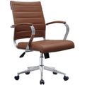 Brown PU Leather Swivel Tilt Executive Chair M45309