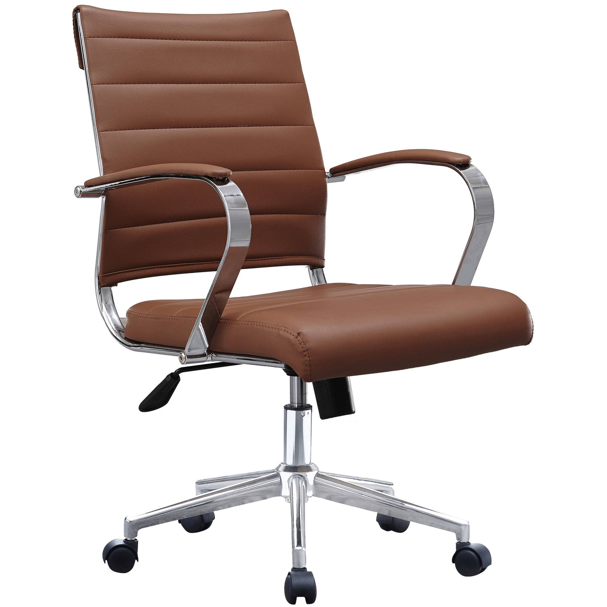 Brown PU Leather Swivel Tilt Executive Chair M45309