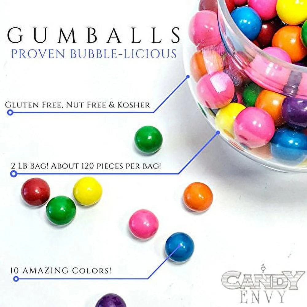 Shimmer Pink Gumballs, 2 lb. Bag, 1 inch Gum Balls D287153