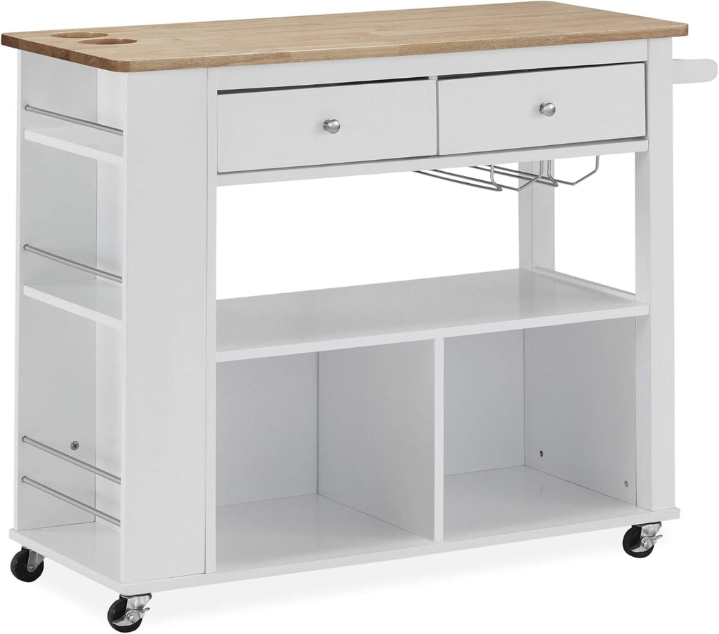 Black Kitchen Cart with Wheels D36806
