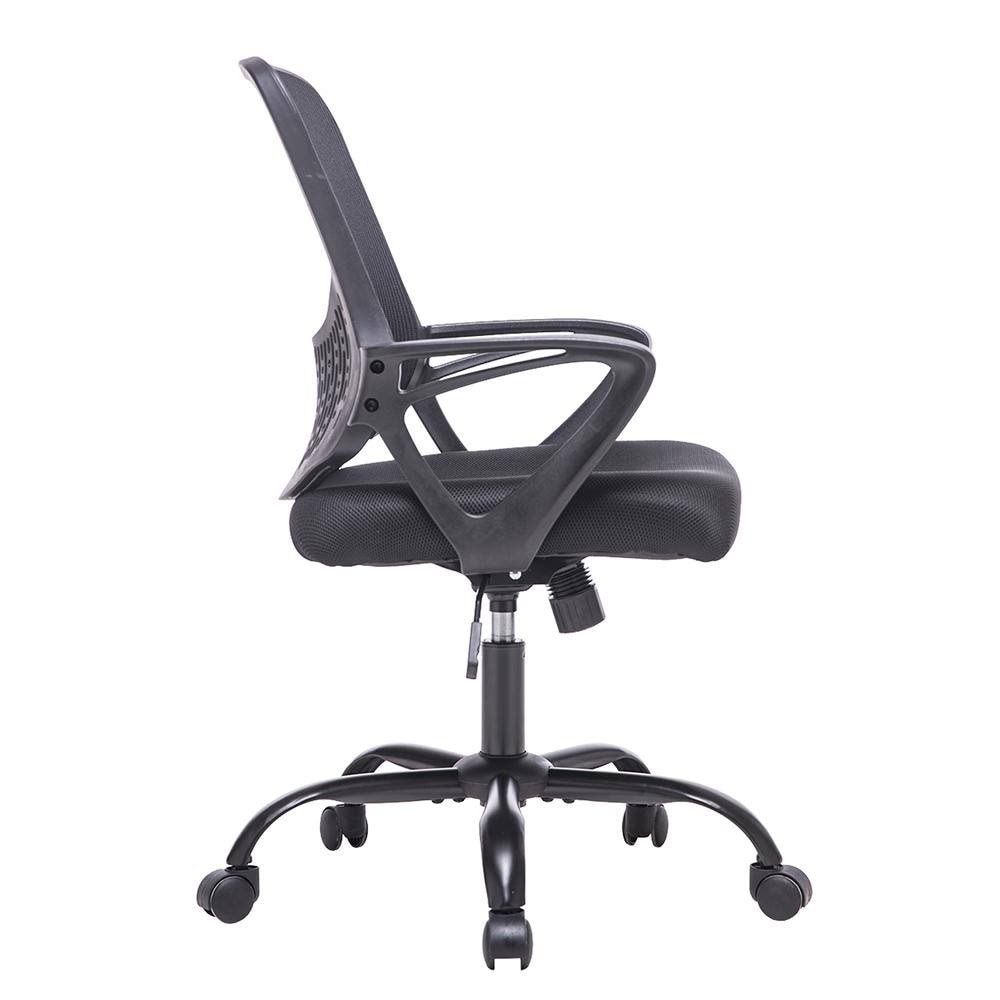 Black Swivel Mesh Chair with Armrest O349918