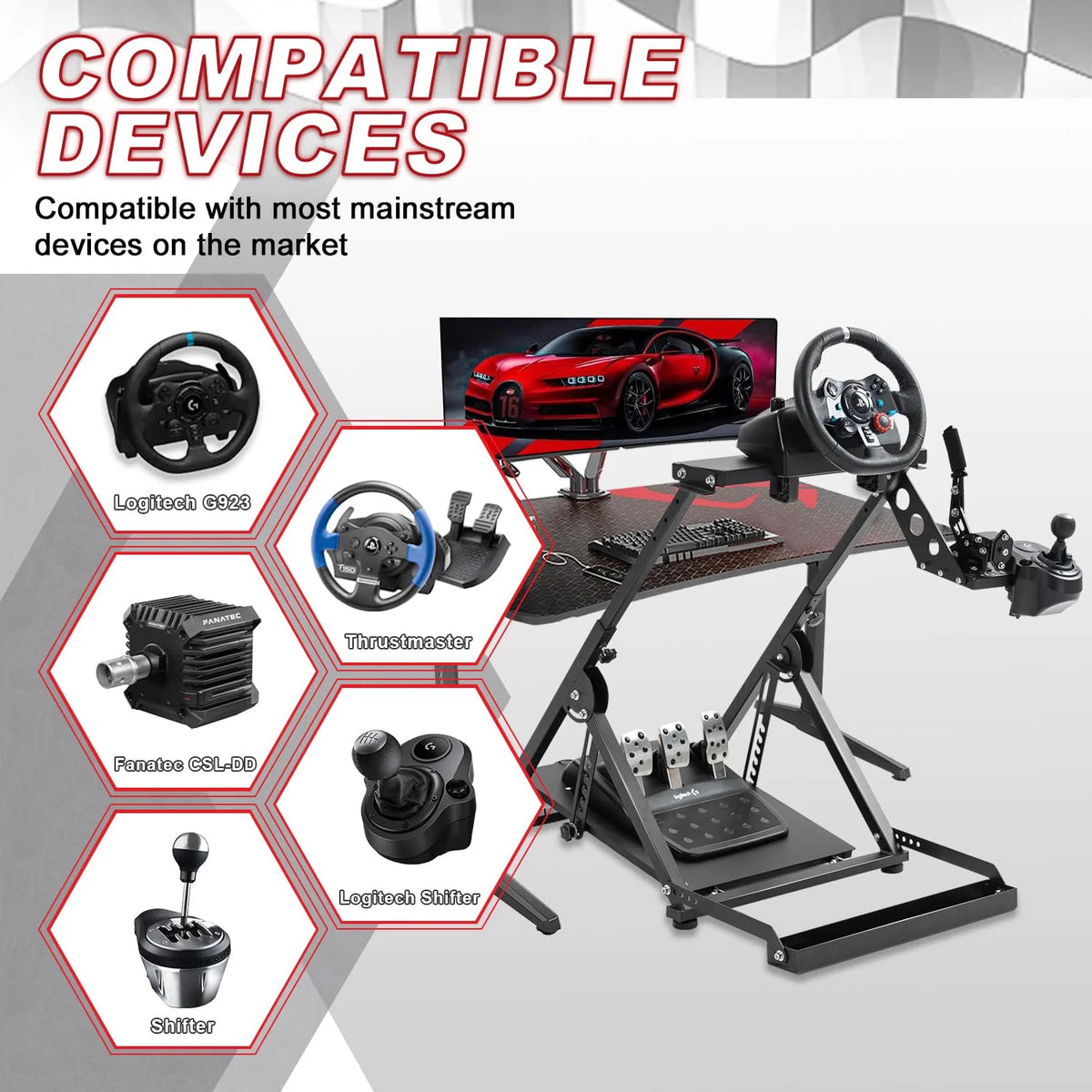 Foldable Racing Wheel Stand X13371