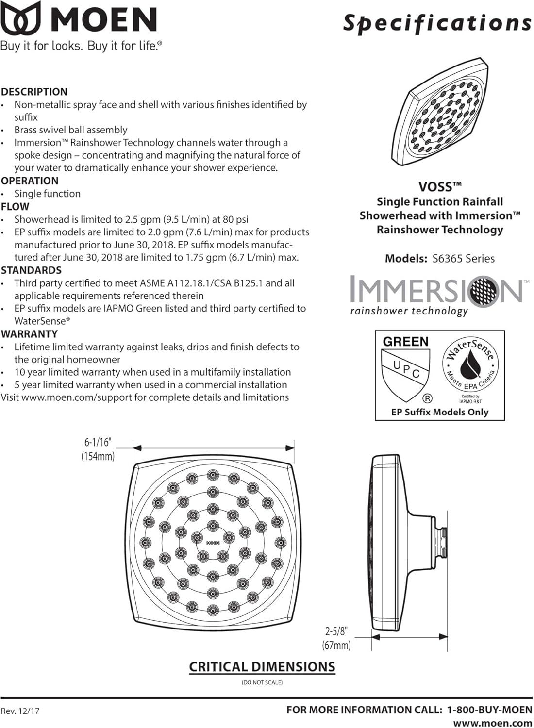 Matte Black Rainshower Showerhead K4891