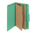 Green 100% Recycled Legal Size Pressboard Classification Folders, Pack of 5 U9108