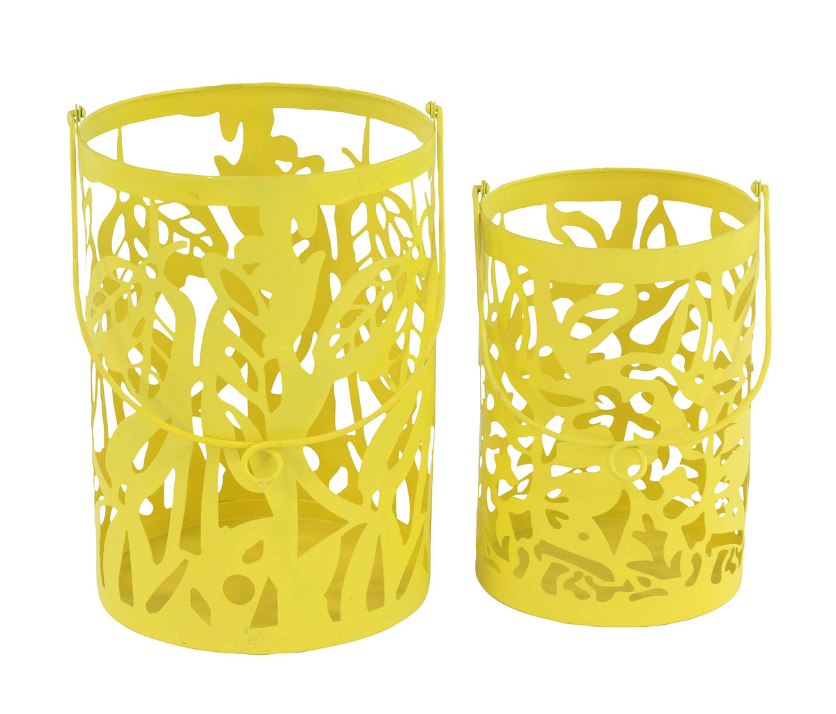 Yellow Candle Lanterns Set of 2 Z777