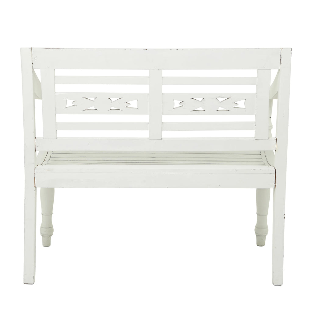 White Wood Bench D189