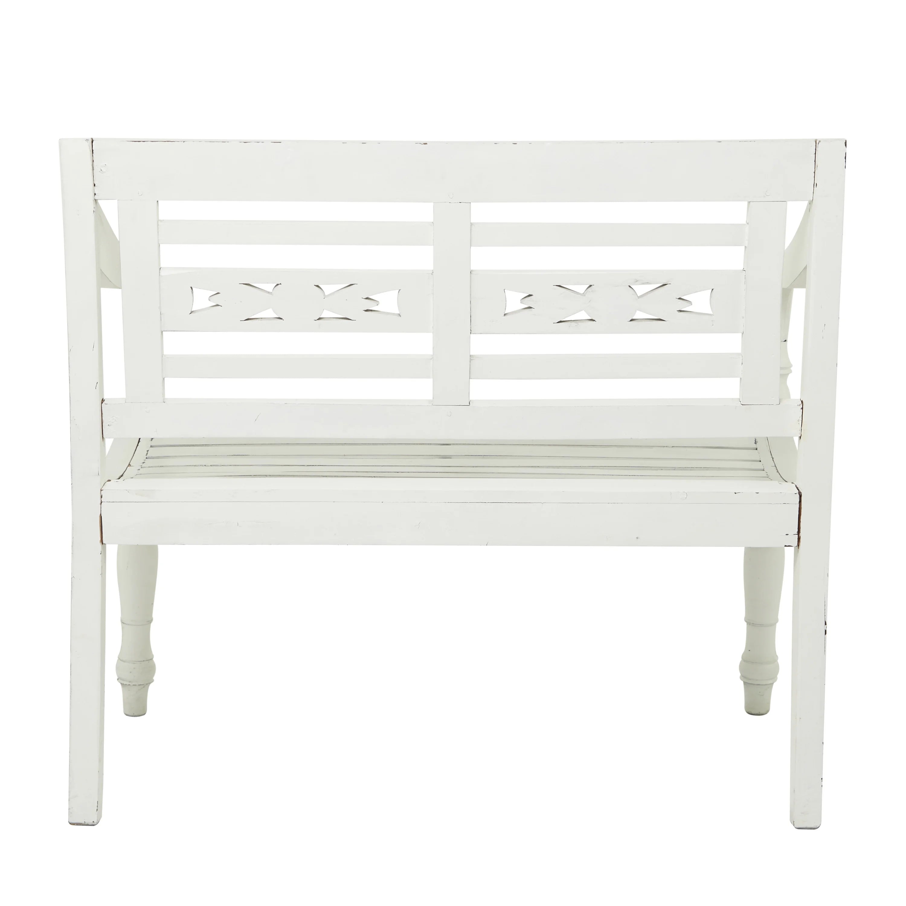 White Wood Bench D189