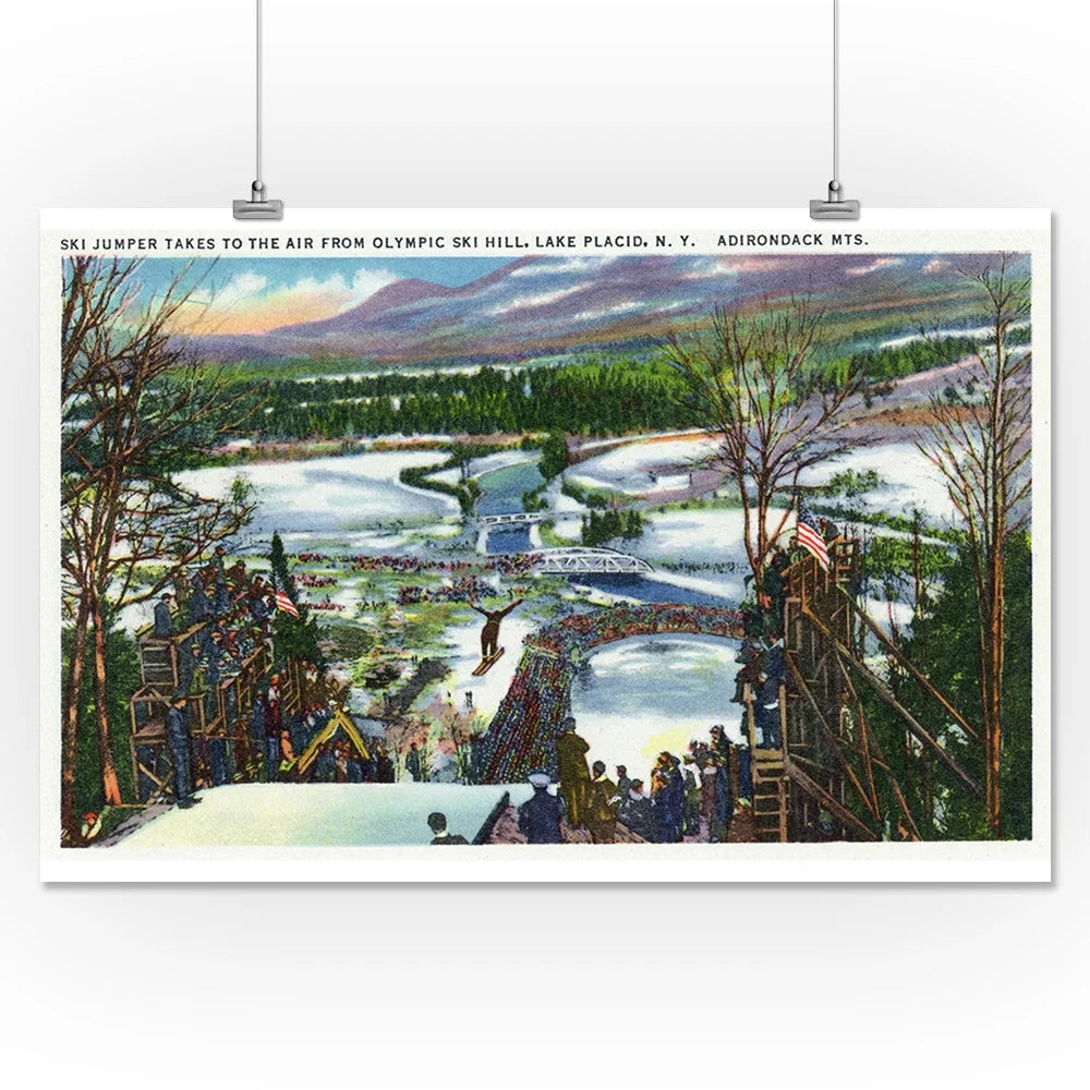 Ski Jumper Olympic Ski Hill Giclee Gallery Print L7404