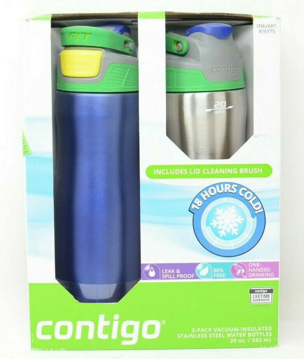 Stainless Steel Water Bottle (2 pack) J8277