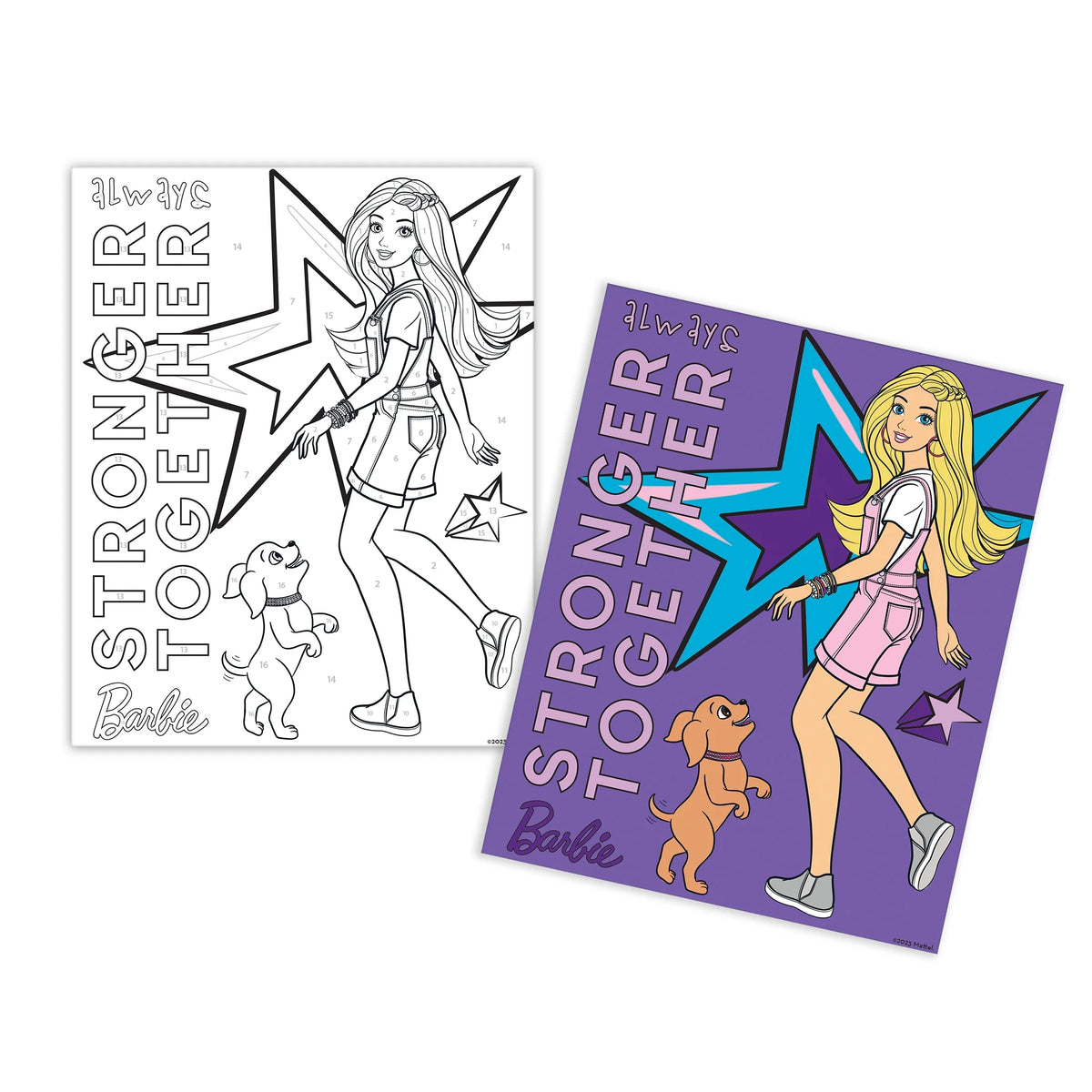 19 Piece Crayon by Number Poster Coloring Set D699