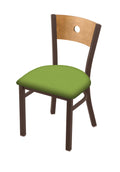 Bronze Finish Medium Back Chair with Kiwi Green Seat Z886