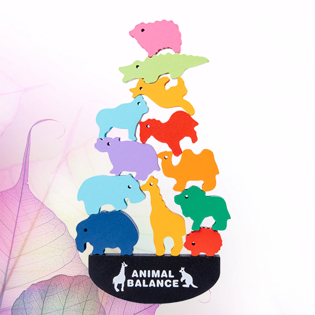 Animal Pattern Wooden Building Blocks Toy F7115