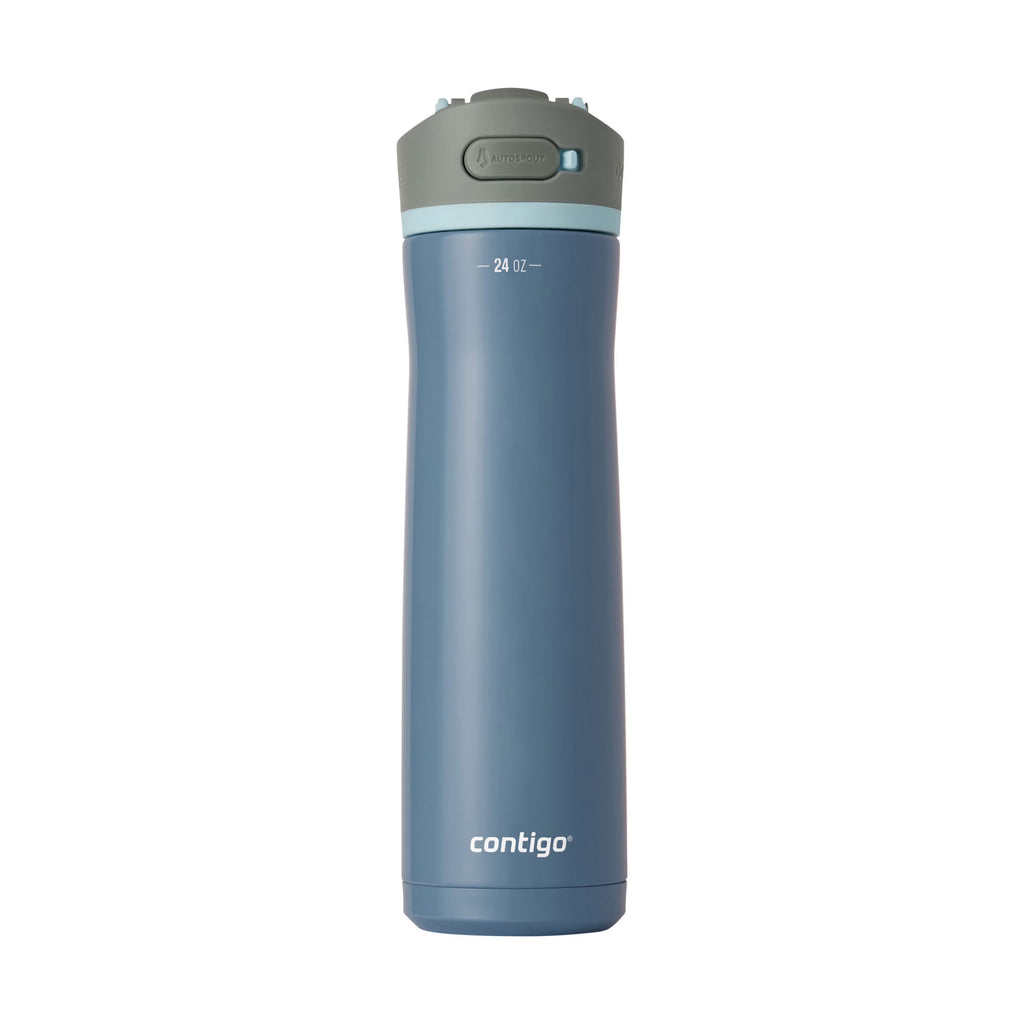 24 oz Stainless Steel Water Bottle with Straw Lid K427210