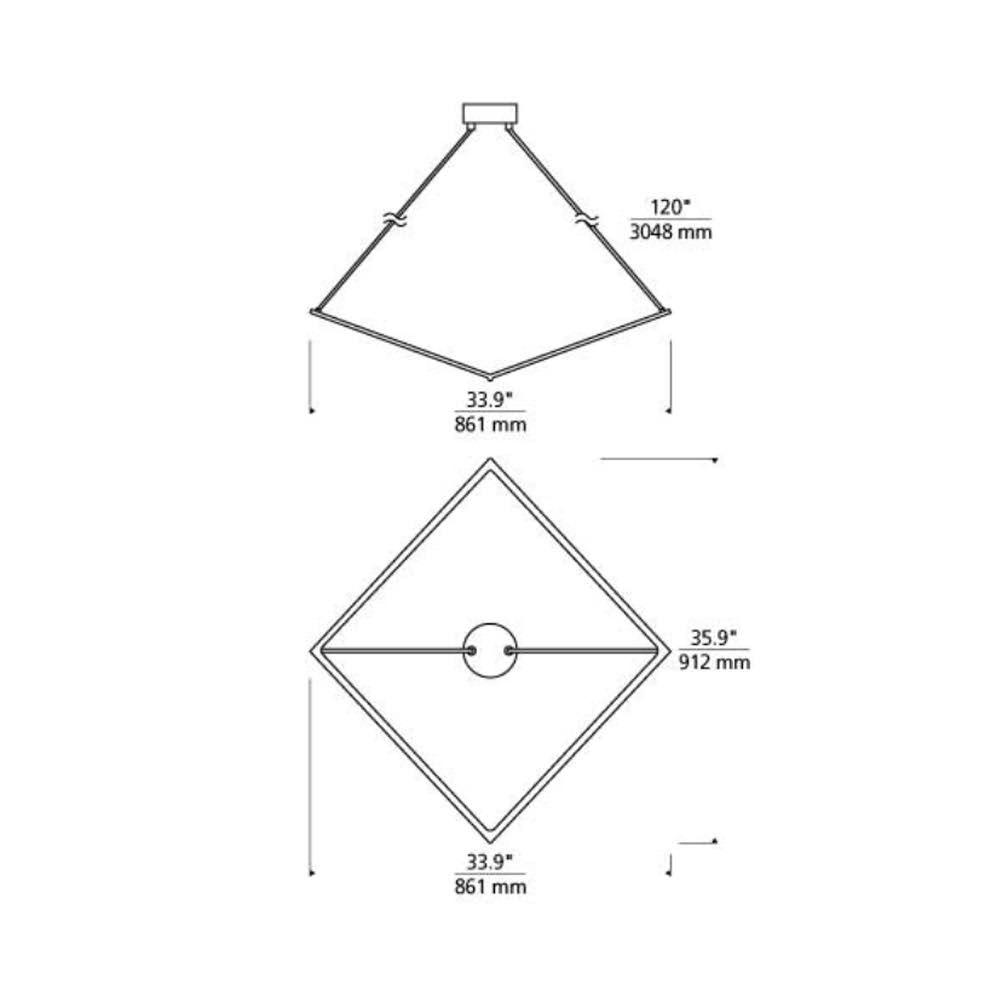 Gold LED Linear Suspension P877324
