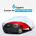 6 Layers Waterproof Full Exterior Car Cover with Zipper V4010