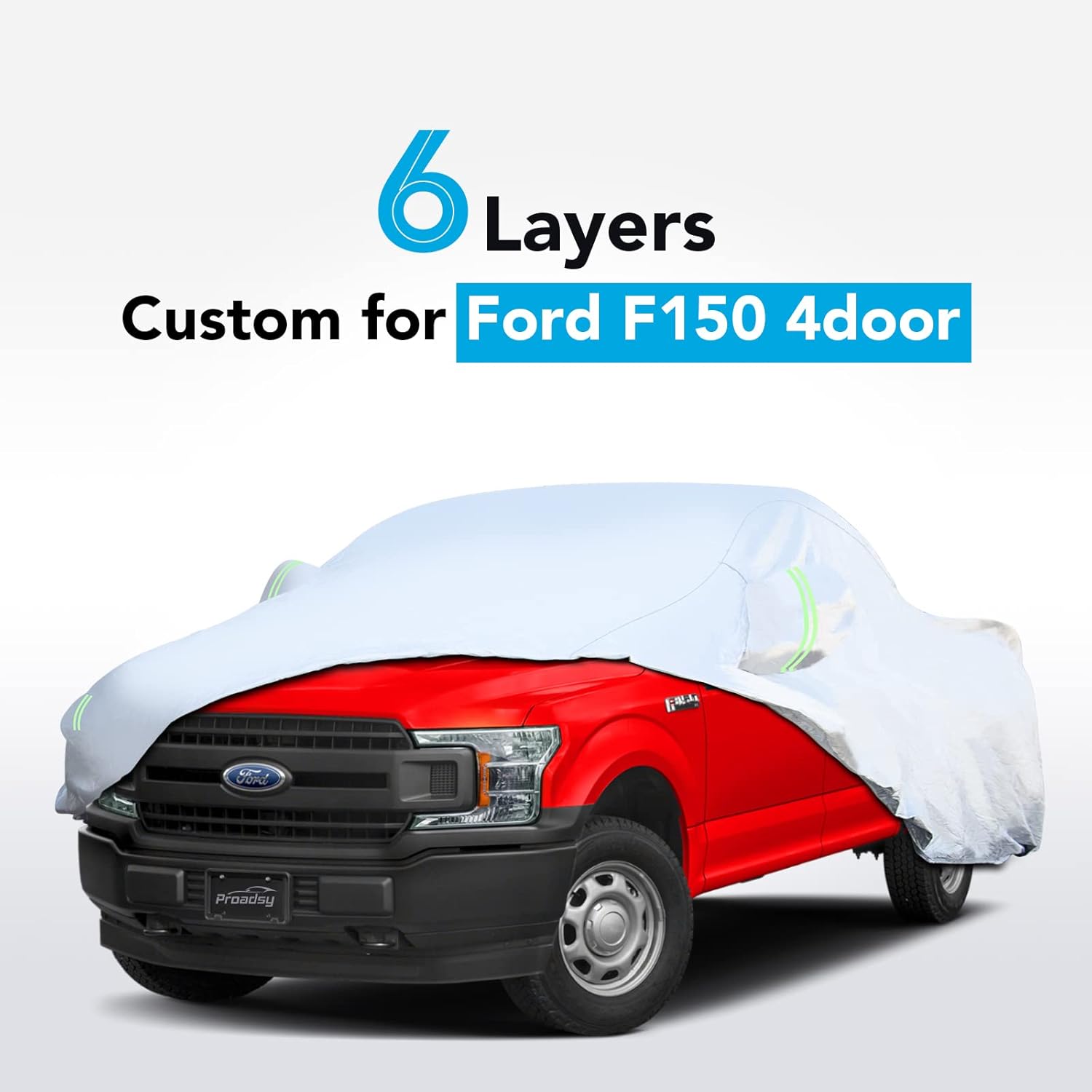 6 Layers Waterproof Full Exterior Car Cover with Zipper V4010