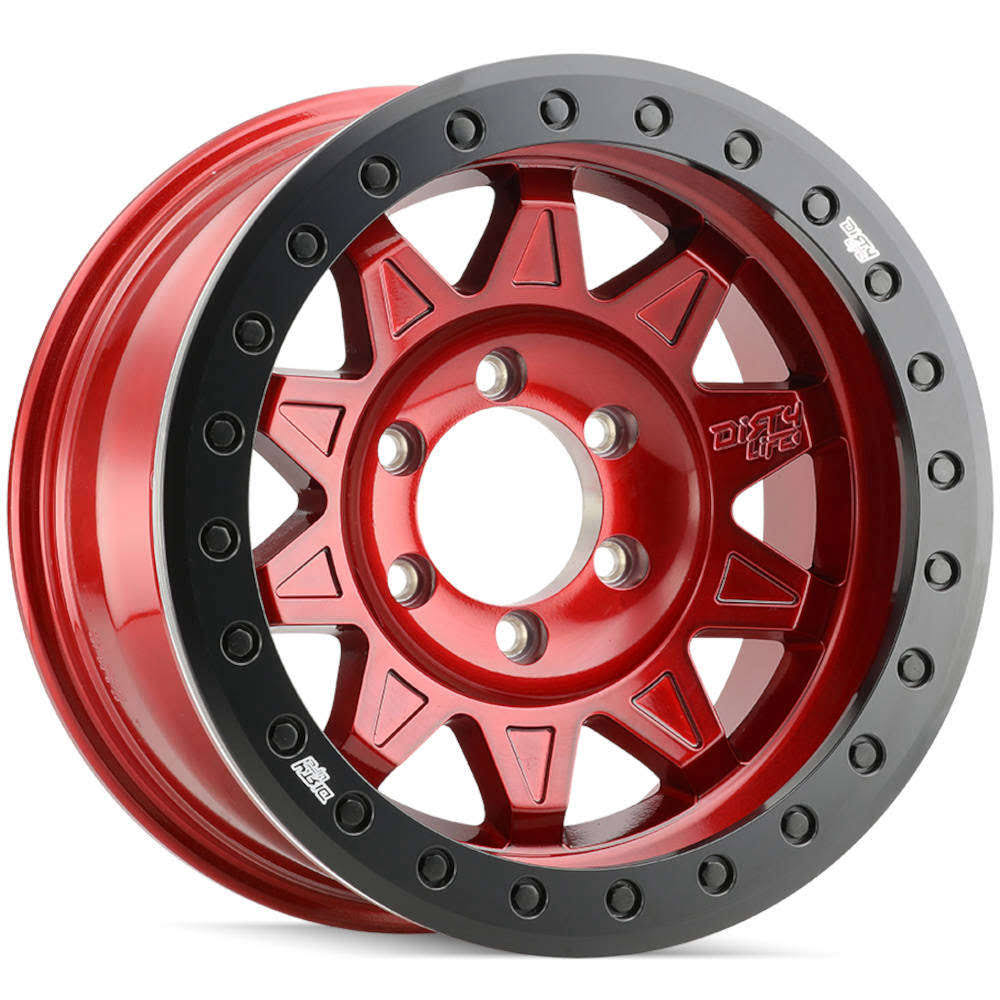 Crimson Candy Red with Black Ring Roadkill Wheel X3309